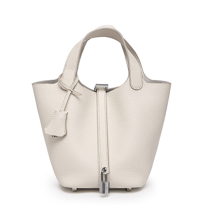 Head layer cowhide bucket bag women's leather high-end handbag - Image 18
