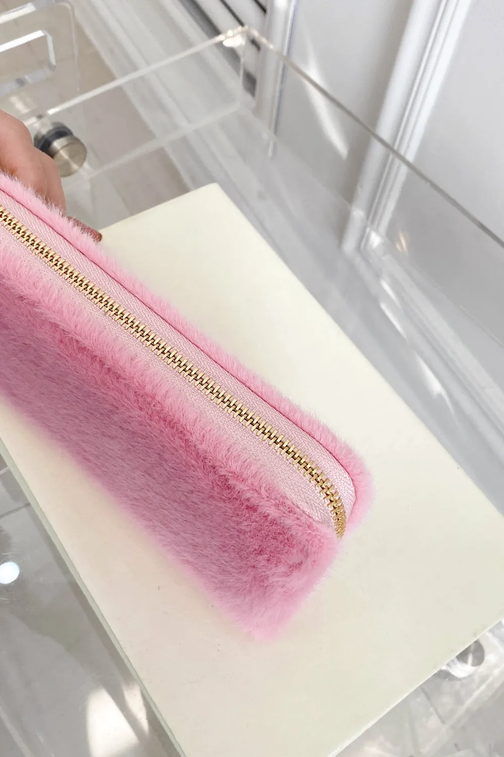 Solid Color Fluff Rectangle Wallet - Image 16