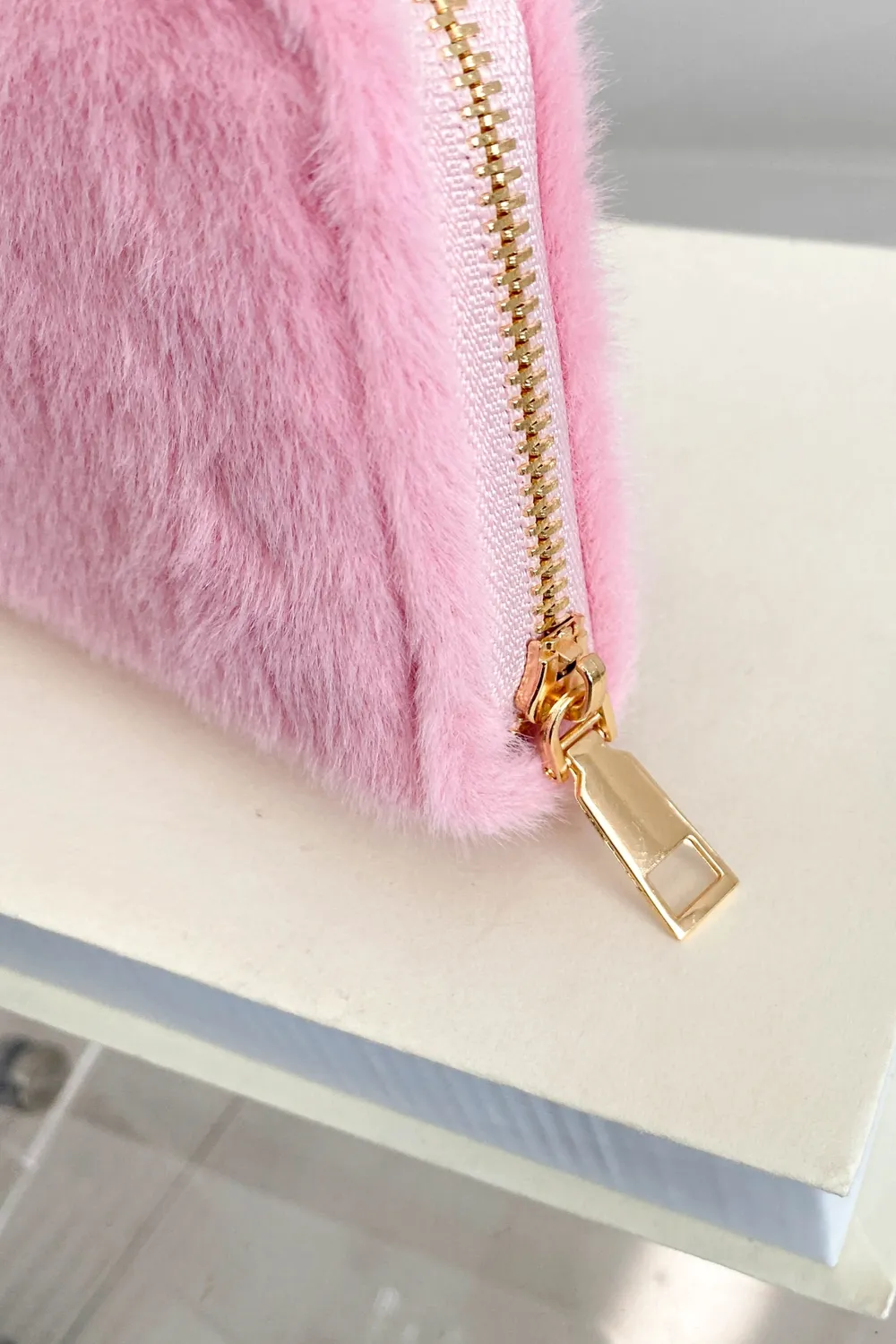 Solid Color Fluff Rectangle Wallet - Image 19