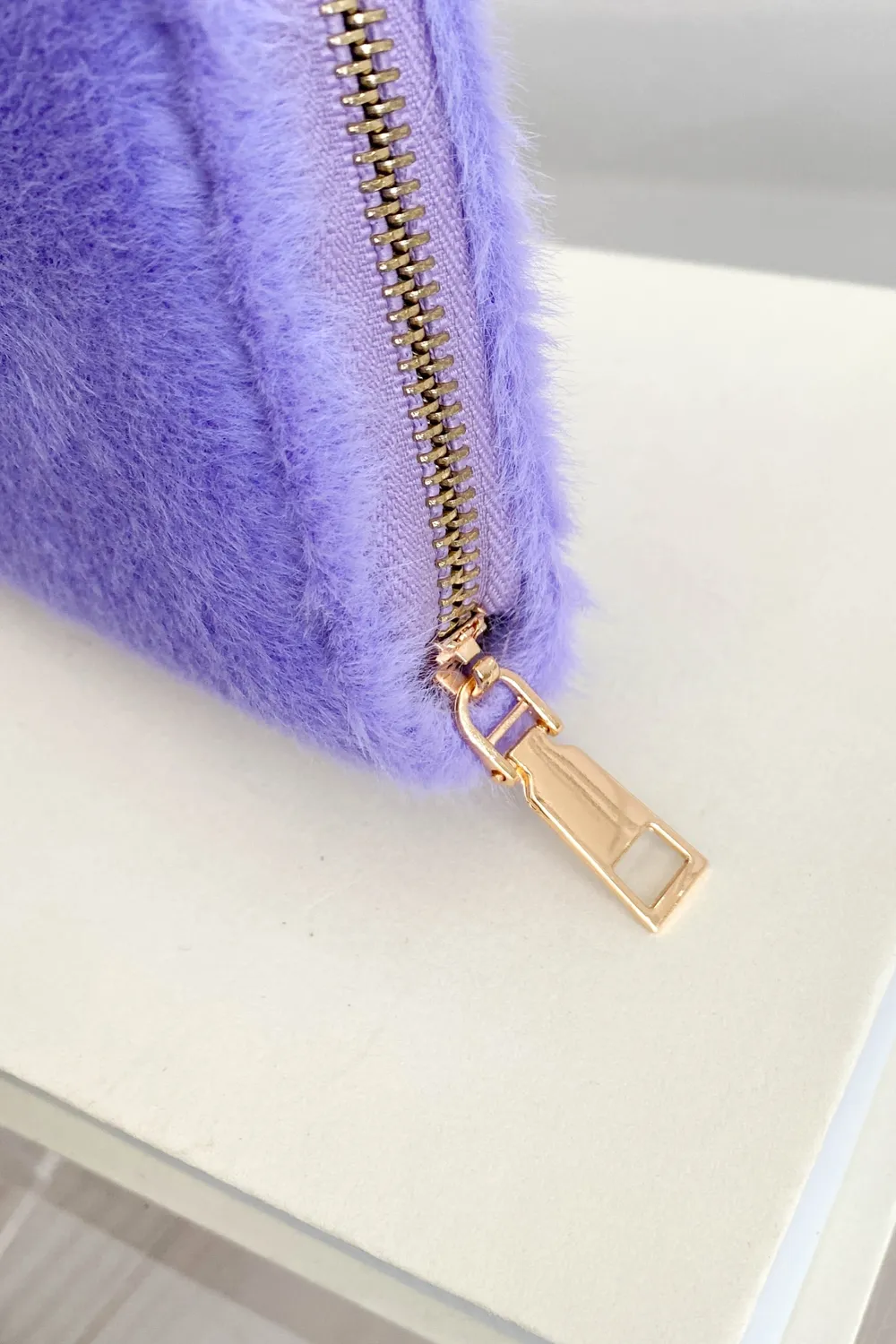 Solid Color Fluff Rectangle Wallet - Image 5