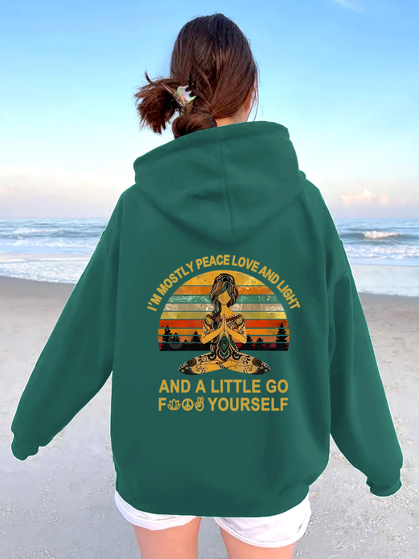 Kangaroo pocket hooded long sleeved fleece hoodie - Image 11