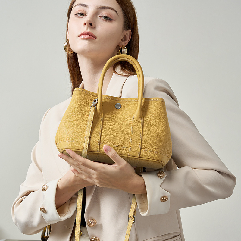 Leather crossbody women's bag hand-held mini garden bag - Image 3