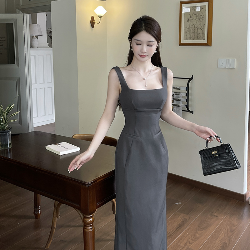 Summer French sexy simple camisole skirt - Image 3