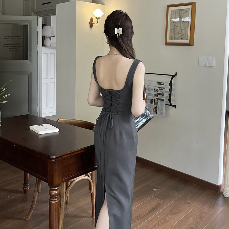 Summer French sexy simple camisole skirt - Image 4