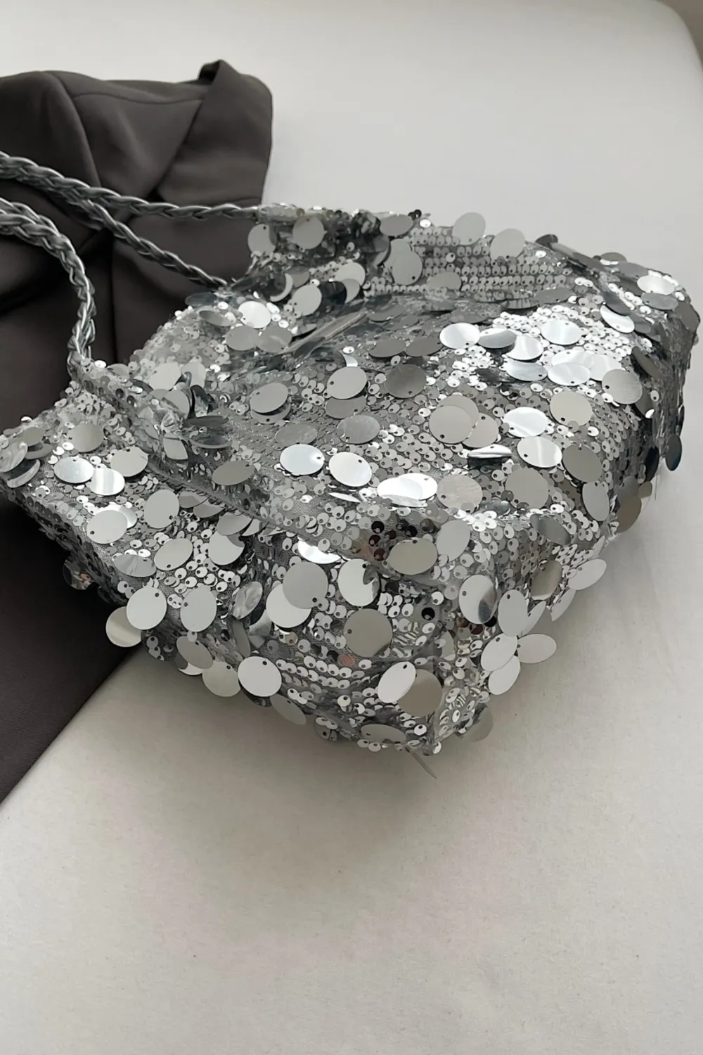 Sequin Braided Strap Shoulder Bag - Image 8