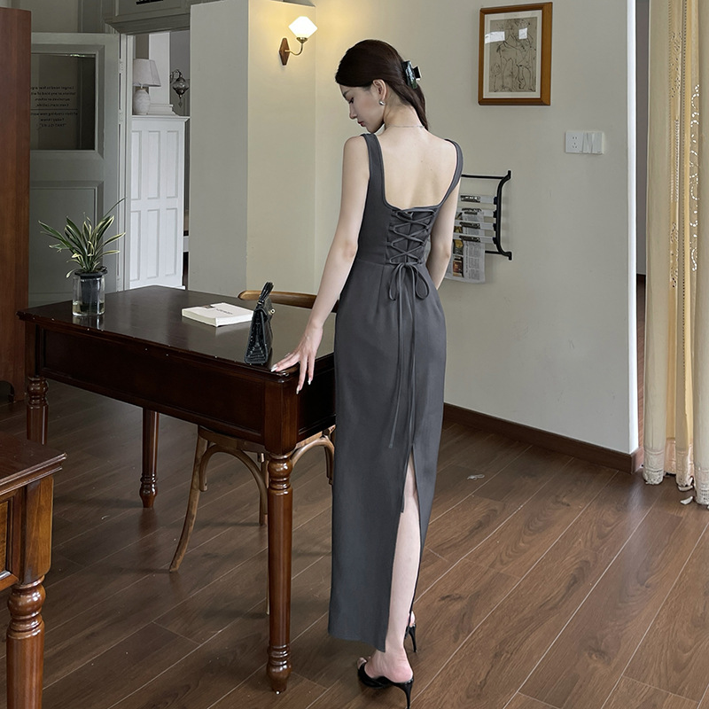 Summer French sexy simple camisole skirt - Image 2