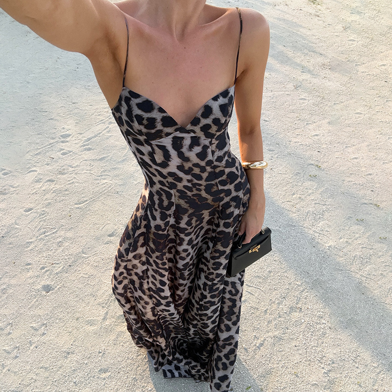 Sexy leopard print camisole dress - Image 4