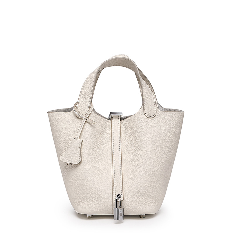 Head layer cowhide bucket bag women's leather high-end handbag - Image 17