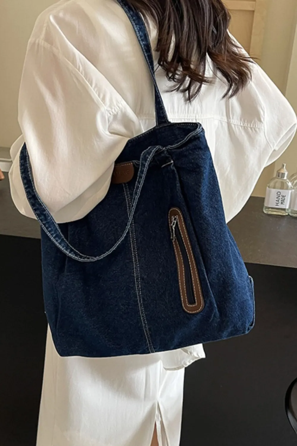 Medium Denim Tote Bag - Image 18