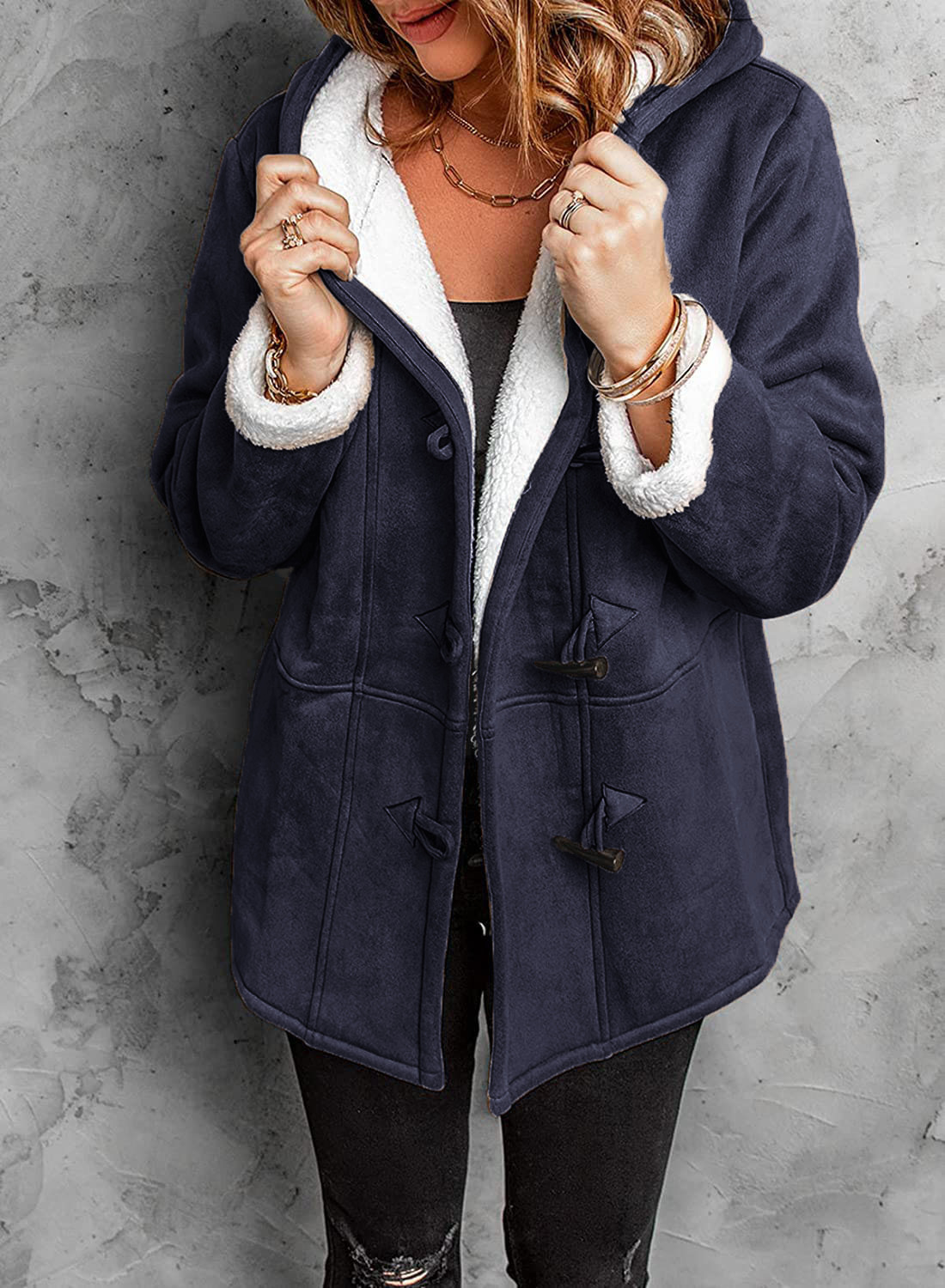 Women's mid to long windbreaker coat jacket - Image 10