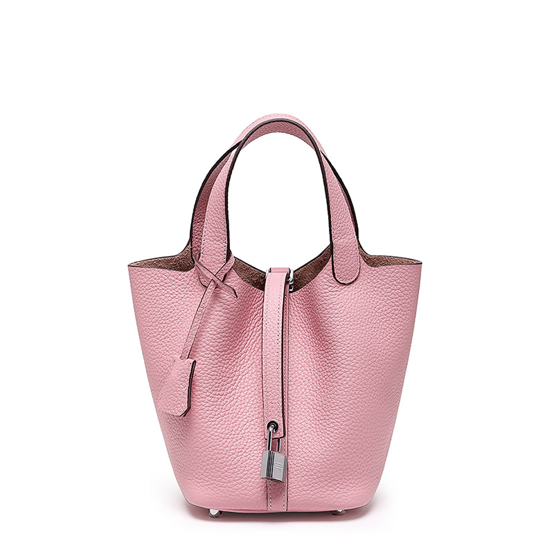 Head layer cowhide bucket bag women's leather high-end handbag - Image 10