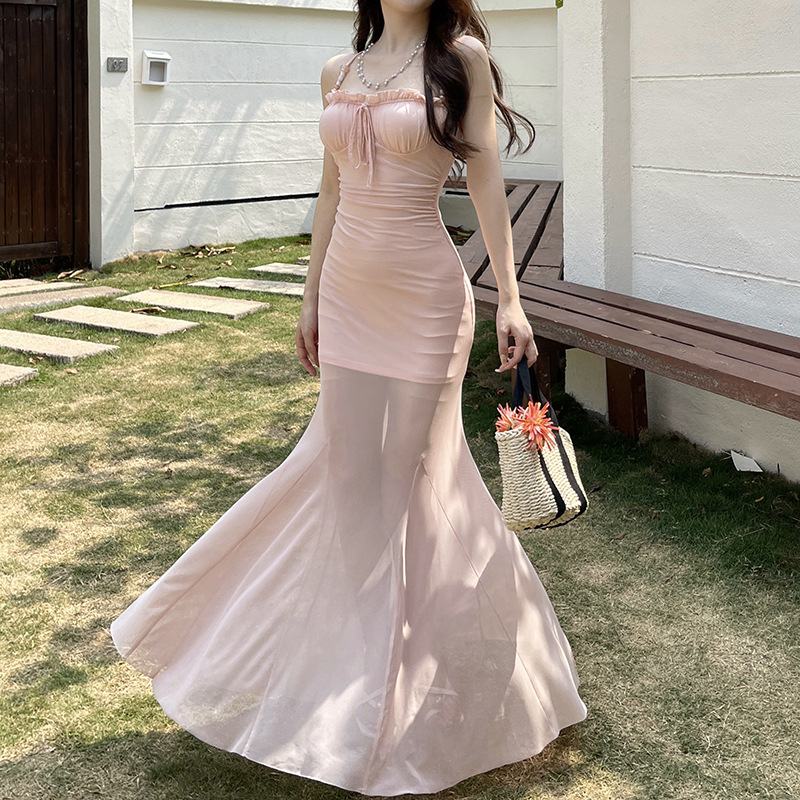 Summer sexy hot girl slim fit bag buttocks mesh dress - Image 6