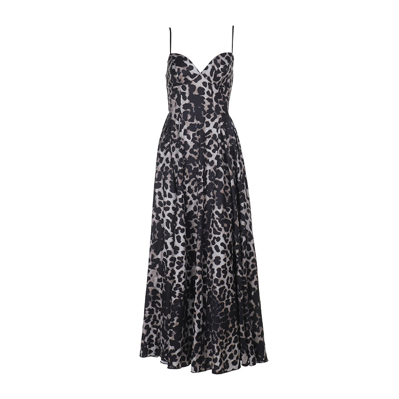 Sexy leopard print camisole dress